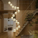 Axyaa Crystal Chandelier Set - Elegant Ceiling Lights for Home, Dining Room, Staircase