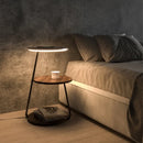 Modern LED Floor Lamp with Shelf by Axyaa: Stylish Living Room Lighting & Storage Solution