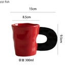 Axya Ceramic Large Handle Mug Set - Stylish Coffee Tea Cup for Home & Office