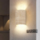 Axyaa LED Yellow Travertine Wall Lamp Vintage Industrial Bathroom Mirror Light