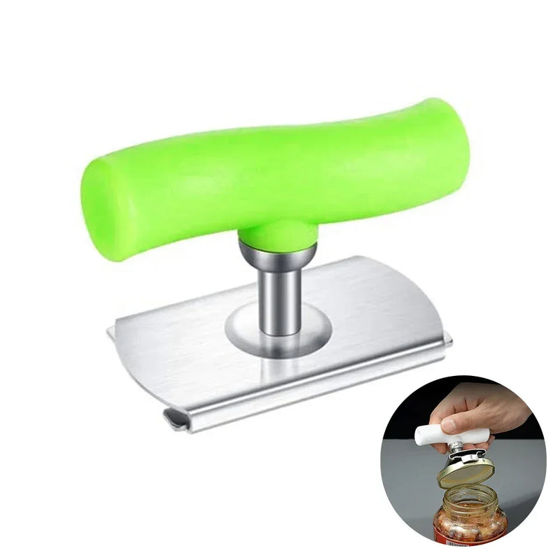Axya Stainless Steel Manual Can Opener Tool - Adjustable Twist Cap Lid Jar Bottle Opener