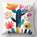 Axyaa Cartoon Sun & Cactus Pillow Case Set - 45x45cm - Home Sofa Decoration
