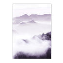 Violet Dream Lake Bridge Bloom Canvas Wall Art by Axyaa