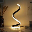 Axyaa LED Spiral Table Lamp: Modern Three Speed Dimming, USB Power, Button Switch