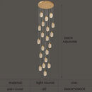 Axyaa Crystal Chandelier LED Pendant Lamp Modern Design Gold Hanging Light
