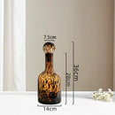 Axyaa Amber Glass Vase for Table Floral Arrangement and Room Decor