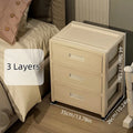 Axyaa Cream 3-6 Tier Rolling Storage Cabinet for LivingRoom/Bedroom/Study Organization