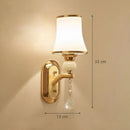 Axyaa Glass Wall Lamp LED Bedside Light for Modern Minimalist Home Decor