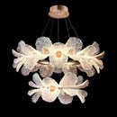 Axyaa Art Carving Bauhinia French Restaurant Glass Pendant Light
