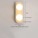 Axyaa Mid Century Modern LED Wall Lights Adjustable Switch Yellow Travertine Bedroom Lamps