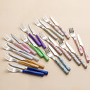 Axyaa Stainless Steel Cutlery Set with Anti-slip Handle - 12pcs, Mirror Finish