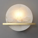 Axyaa Marble Alabaster Wall Lamp: Modern All-Copper Fixture for TV Background, Bedside, Corridor.