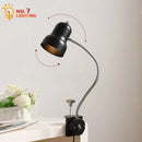 Axyaa LED Clip Desk Lamp Red/Orange/Black, Adjustable & Portable for Study, Bedside, and Studio