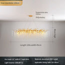Axyaa Gold Branch Crystal LED Pendant Chandelier for Living Room, Kitchen, Bedroom
