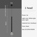 Axyaa Modern Black Column LED Chandelier for Stylish Home Lighting