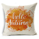 Axyaa Autumn Print Style Thanksgiving Pillow Case - Decorative Plant Cushion Cover