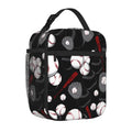 Axyaa Insulated Baseball Lunch Bag with Red Stitching, Portable Thermal Cooler