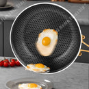 Axyaa Stainless Steel Honeycomb Wok Non-stick Pan for Induction Cookware