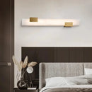 Axyaa Alabaster LED Brass Wall Lamp for Indoor Decor