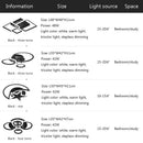 Axyaa Black LED Ceiling Lamp Remote Control Living Room Chandelier