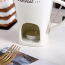 Axyaa Ceramic Mug with Fork, 130ML