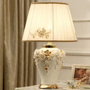 Axyaa European Style Ceramic Flower Table Lamp