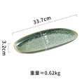 Axyaa Retro Oval Ceramic Sushi Plate Set | Restaurant Tableware for Molecular Cuisine