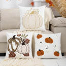 Axyaa Pumpkin Velvet Embroidery Halloween Pillowcase 45x45 Thanksgiving Cushion Cover