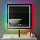 Axyaa LED Bathroom Mirror 800x800mm Square Dimmable Backlit Anti-fog Memory Waterproof