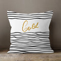 Axyaa Gold Heart Art Print Cushion Cover - Nordic Style Sofa Pillowcase