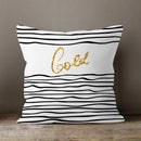 Axyaa Gold Heart Art Print Cushion Cover - Nordic Style Sofa Pillowcase