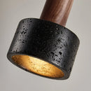 Axyaa Mid Century Modern LED Wall Light - Black Travertine Folding Bedside Lamp
