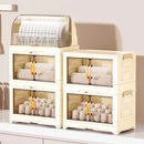Axyaa Multi-Tier Bowl Rack: Large Capacity, Collapsible Dish Drying & Storage for Kitchen