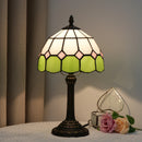 Axyaa 8 Inch Stained Glass Table Lamp - Mediterranean Series