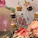 Axyaa Rotating Ferris Wheel Cupcake Stand for Wedding Party Dessert Display