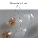 Axyaa 1/4/8pcs Pack 1cm Opening Globe G4 Glass Shade Replacement - D8cm D10cm 11mm Fitter Glass Lampshade Cover
