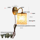 Axyaa Crystal Vintage LED Wall Lights Pull Chain Switch Stair Light Fixtures
