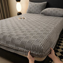 Axyaa Velvet Mattress Cover: Soft & Non-Slip Fitted Bed Sheet Protector for Bedroom