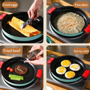 Axyaa Non-Stick Round BBQ Grill Pan - Korean Style Kitchen Accessory