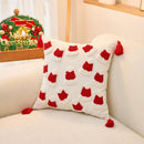 Axyaa Christmas Embroidered Throw Pillows for Living Room Sofas & Holiday Parties