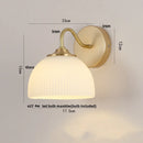 Axyaa Modern White Glass LED Wall Sconce with Pull Chain Switch