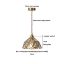 Axyaa Glass Copper Iron LED Pendant Chandelier