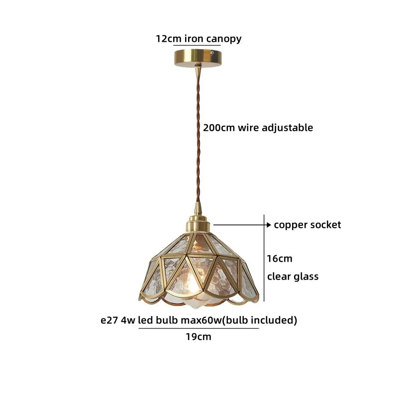 Axyaa White Ceramic Copper LED Pendant Lamp for Bedroom and Dining Table
