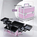 Axyaa Professional Nail & Makeup Suitcase with 6 Trays and Keys