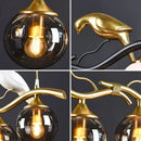Axyaa Nordic Bird Ball Ceiling Chandelier for Bedroom Dining Room Decor