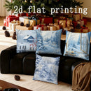 Axyaa Cozy Snowy Pillow Covers: Winter Scenes Pattern Cushion Cover for Sofa Bedroom Car