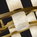 Axyaa Marble Copper LED Chandeliers: High-end Modern Gold Hanging Lamps for Home Decor