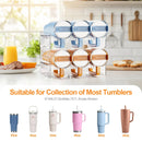 Axyaa Stackable Water Bottle & Cup Organizer: Cabinet Fridge Pantry Kitchen Storage Rack