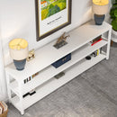 Axyaa 71" Sofa Tables with 3 Tiers Storage Shelves