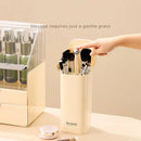 Axyaa Makeup Brush Holder with Lid, Dustproof Organizer - Large Cosmetic Container